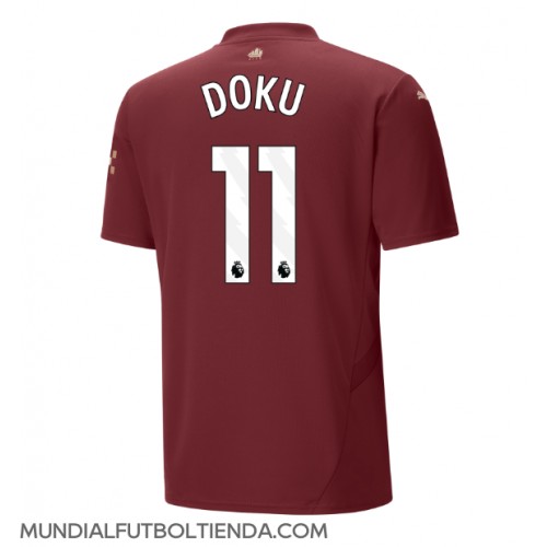 Camiseta Manchester City Jeremy Doku #11 Tercera Equipación Replica 2024-25 mangas cortas